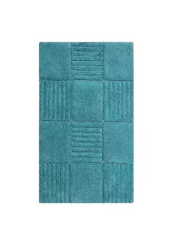 Knightsbridge Chakkar Board 220 GSF Non Skid Back Bath Rug 17 x 24 - Aqua -Be Inspired Elegant Store Belk 1006