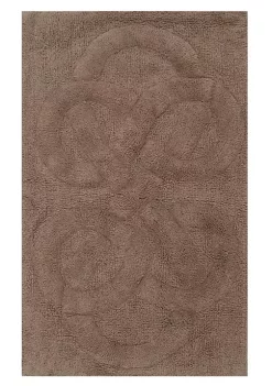 Knightsbridge Tuft Twisted 220 GSF Non Skid Back Bath Rug 17 x 24 - Aqua