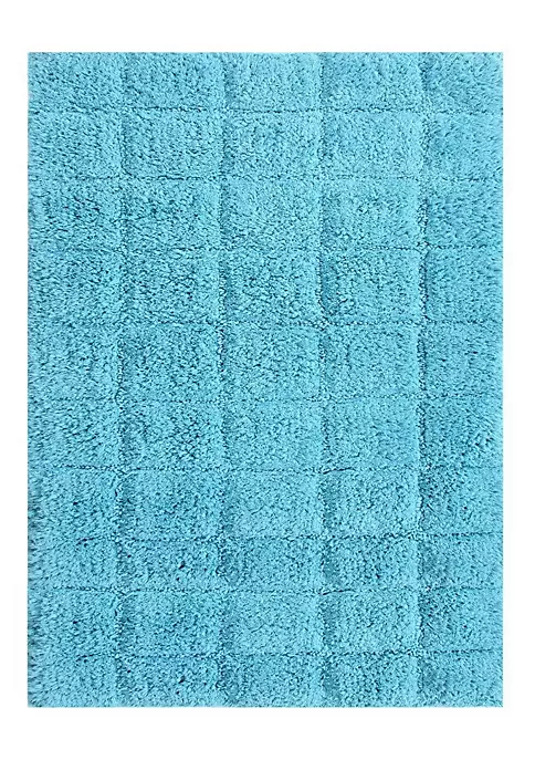 Knightsbridge Summer Tile 220 GSF Non Skid Back Bath Rug 17 x 24 - Aqua 4 Knightsbridge Summer Tile 220 GSF Non Skid Back Bath Rug 17 x 24 - Aqua - Image 3