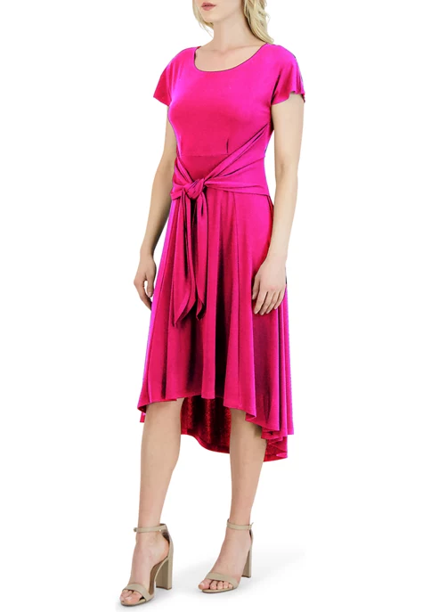 Robbie Bee Women's Scoop Neck Tie Front Midi Dress 5 Robbie Bee Women's Scoop Neck Tie Front Midi Dress - Image 3