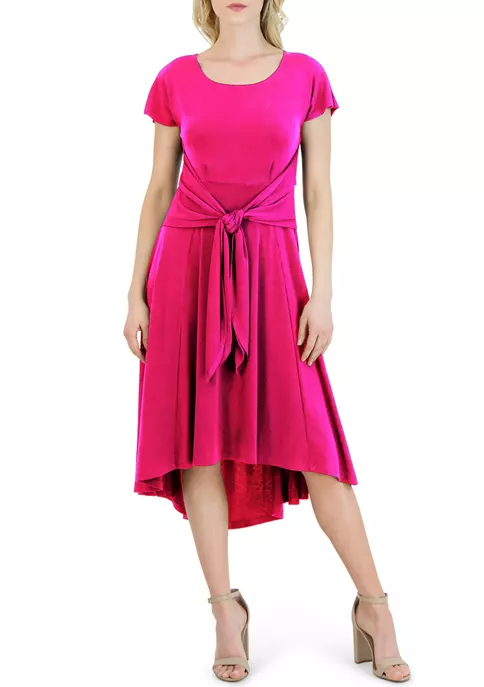 Robbie Bee Women's Scoop Neck Tie Front Midi Dress 7 Robbie Bee Women's Scoop Neck Tie Front Midi Dress - Image 5