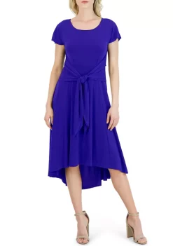 Robbie Bee Women's Scoop Neck Tie Front Midi Dress 13 Robbie Bee Women's Scoop Neck Tie Front Midi Dress -Be Inspired Elegant Store Belk 1059