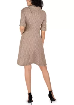 Robbie Bee Women's Hacci Envelope Neck Fit and Flare Dress 6 Robbie Bee Women's Hacci Envelope Neck Fit and Flare Dress -Be Inspired Elegant Store Belk 1061