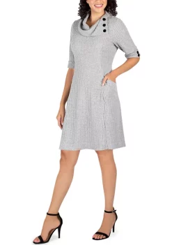 Robbie Bee Women's Short Sleeve Ribbed Hacchi Envelope Neck Fit & Flare Cozy Dress 8 Robbie Bee Women's Short Sleeve Ribbed Hacchi Envelope Neck Fit & Flare Cozy Dress -Be Inspired Elegant Store Belk 1087