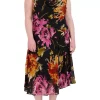 Robbie Bee Plus Size Sleeveless Cowl Neck Floral Printed Chiffon Dress -Be Inspired Elegant Store Belk 1117