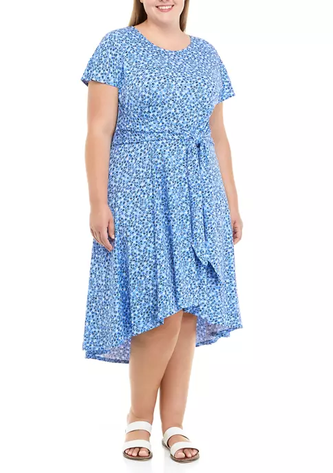 Robbie Bee Plus Size Cap Sleeve Abstract Print Dress 3 Robbie Bee Plus Size Cap Sleeve Abstract Print Dress