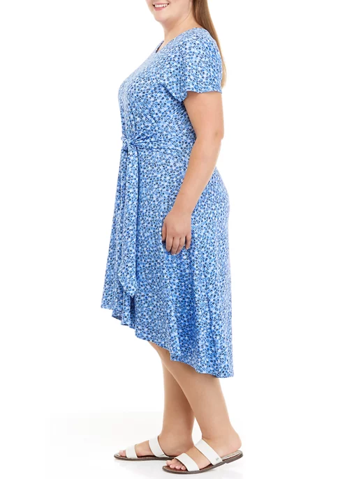 Robbie Bee Plus Size Cap Sleeve Abstract Print Dress 5 Robbie Bee Plus Size Cap Sleeve Abstract Print Dress - Image 3
