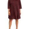 Robbie Bee Plus Size 3/4 Sleeve Mock Neck Animal Print A-Line Dress -Be Inspired Elegant Store Belk 1142