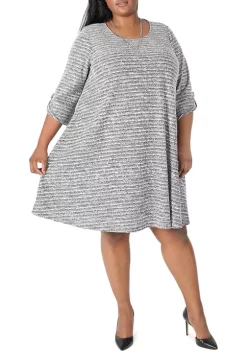 Robbie Bee Plus Size 3/4 Sleeve Knit Dress