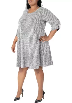 Robbie Bee Plus Size 3/4 Sleeve Knit Dress -Be Inspired Elegant Store Belk 1160