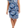 Robbie Bee Plus Size Short Sleeve Medallion Print Wrap Dress -Be Inspired Elegant Store Belk 1162