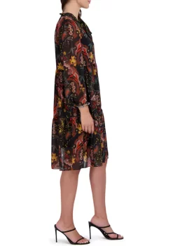 Robbie Bee Women's Blouson Sleeve Floral Chiffon Babydoll Dress -Be Inspired Elegant Store Belk 1200