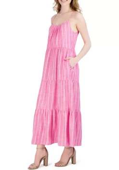 Robbie Bee Women's Sleeveless Striped Maxi Dress -Be Inspired Elegant Store Belk 1224