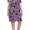 Robbie Bee Plus Size Short Sleeve Puff Print Wrap Dress -Be Inspired Elegant Store Belk 1253