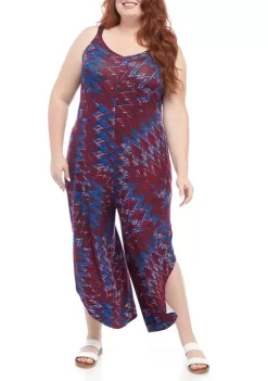 Robbie Bee Plus Size Zigzag Jumpsuit -Be Inspired Elegant Store Belk 1261