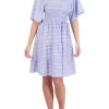 Robbie Bee Women's Flare Sleeve Gingham Tiered Dress -Be Inspired Elegant Store Belk 1262