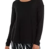 ZELOS Long Sleeve Twist Back T-Shirt -Be Inspired Elegant Store Belk 127