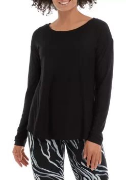 ZELOS Long Sleeve Twist Back T-Shirt