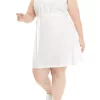 Robbie Bee Plus Size Sleeveless Linen Sheath Dress -Be Inspired Elegant Store Belk 1287