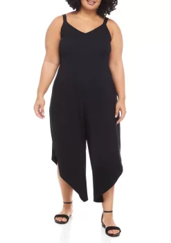 Robbie Bee Plus Size Ladderback Jumpsuit
