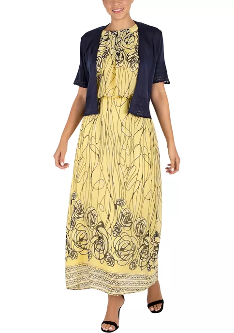 Robbie Bee Women's Elbow Sleeve Square Longer Pointelle Shrug 8 Robbie Bee Women's Elbow Sleeve Square Longer Pointelle Shrug - Image 6