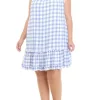Robbie Bee Plus Size Sleeveless Halter Neck Checkered Dress 1 Robbie Bee Plus Size Sleeveless Halter Neck Checkered Dress -Be Inspired Elegant Store Belk 1308
