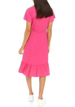 Robbie Bee Women's Short Cap Sleeve Flounce Hem Dress -Be Inspired Elegant Store Belk 1316