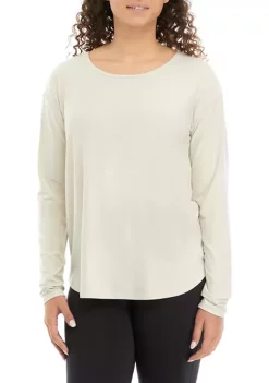 ZELOS Long Sleeve Twist Back T-Shirt -Be Inspired Elegant Store Belk 133