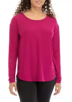 ZELOS Long Sleeve Twist Back T-Shirt -Be Inspired Elegant Store Belk 135