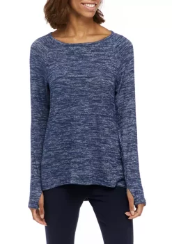 ZELOS Long Sleeve Open Back Hacci Knit Top -Be Inspired Elegant Store Belk 341