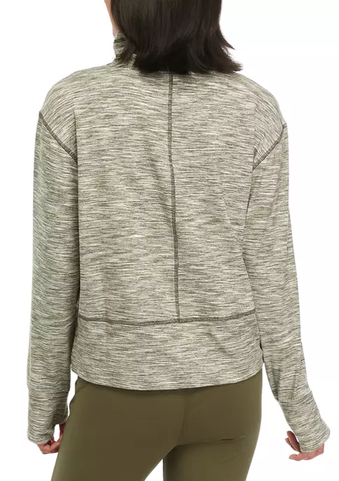 RBX Petite Peached Multi Space Dye Jersey Meet and Greet Cowl Neck Pullover 4 RBX Petite Peached Multi Space Dye Jersey Meet and Greet Cowl Neck Pullover - Image 2