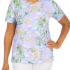 Alfred Dunner Petite Island Tropical Scene Top 2 Alfred Dunner Petite Island Tropical Scene Top -Be Inspired Elegant Store Belk 502