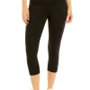 ZELOS Women's Medium Impact High Waist Solid Capri -Be Inspired Elegant Store Belk 509