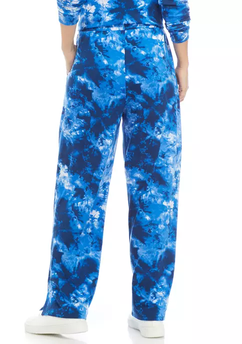 ZELOS Printed Wide Leg Pants with Slits 4 ZELOS Printed Wide Leg Pants with Slits - Image 2