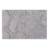 Knightsbridge Orbit Bath Rug Cotton Non Skid Back - 20x30", Silver 2 Knightsbridge Orbit Bath Rug Cotton Non Skid Back - 20x30", Silver -Be Inspired Elegant Store Belk 692