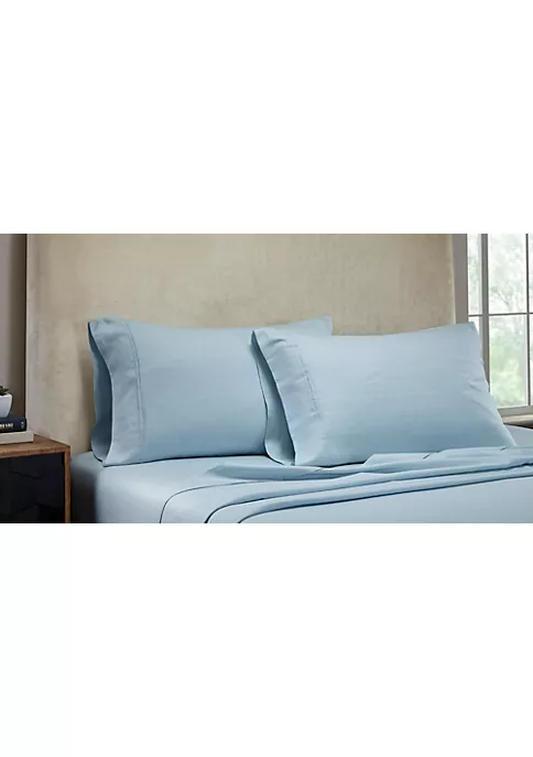 Knightsbridge 1000 Thread Count Herringbone Sateen Sheet Set - 4-Piece - King 78x80", Light Blue 3 Knightsbridge 1000 Thread Count Herringbone Sateen Sheet Set - 4-Piece - King 78x80", Light Blue