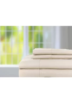 Knightsbridge 1000 Thread Count Herringbone Sateen Sheet Set - 4-Piece - King 78x80", Ash