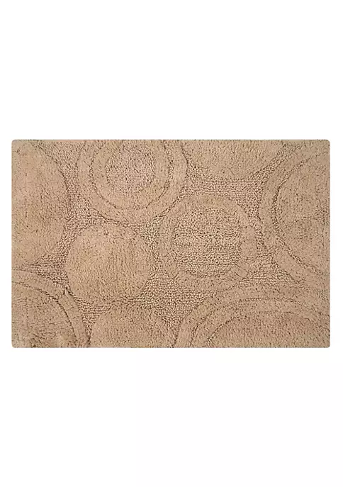 Knightsbridge Orbit Bath Rug Cotton Non Skid Back - 24x40", Natural 3 Knightsbridge Orbit Bath Rug Cotton Non Skid Back - 24x40", Natural