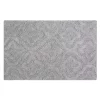 Knightsbridge Link Bath Rug Cotton Non Skid Back - 20x30", Silver -Be Inspired Elegant Store Belk 712