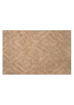 Knightsbridge Link Bath Rug Cotton Non Skid Back - 17x24", Natural -Be Inspired Elegant Store Belk 724