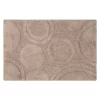 Knightsbridge Orbit Bath Rug Cotton Non Skid Back - 24x40", Stone -Be Inspired Elegant Store Belk 729