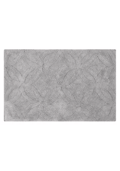 Knightsbridge Arch Bath Rug Cotton Non Skid Back - 24x40", Silver