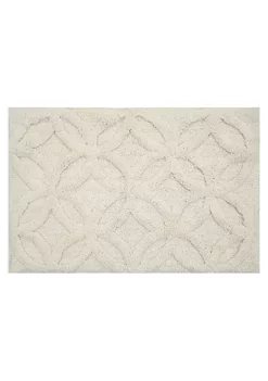 Knightsbridge Arch Bath Rug Cotton Non Skid Back - 20x30", Ivory