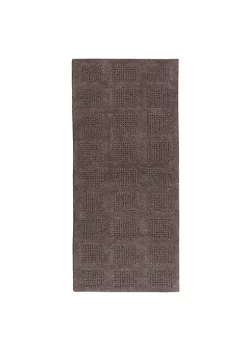 Knightsbridge Square Honeycomb 100% Cotton Reversible Bath Rug 22 X 60 Stone -Be Inspired Elegant Store Belk 777