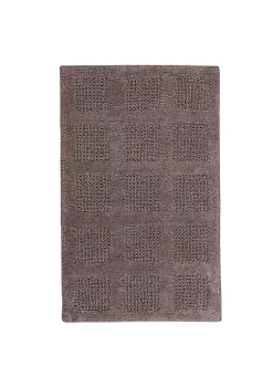 Knightsbridge Square Honeycomb 100% Cotton Reversible Bath Rug 22 X 60 Stone -Be Inspired Elegant Store Belk 779