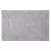 Knightsbridge Chain Bath Rug Cotton Non Skid Back - 21x34", Silver -Be Inspired Elegant Store Belk 784