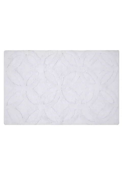 Knightsbridge Arch Bath Rug Cotton Non Skid Back - 24x40", White 4 Knightsbridge Arch Bath Rug Cotton Non Skid Back - 24x40", White - Image 2