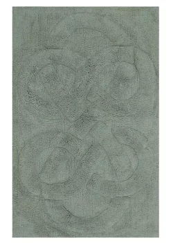 Knightsbridge Tuft Twisted 220 GSF Non Skid Back Bath Rug 24 x 40 - Light Blue