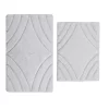Knightsbridge Diamond 220 GSF Non Skid Back Bath Rug Set - 2- Piece - 17x24 and 21x34", White -Be Inspired Elegant Store Belk 809