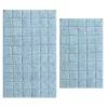 Knightsbridge Summer Tile 220 GSF Non Skid Back Bath Rug Set - 2- Piece - 17x24 and 21x34", Light Blue -Be Inspired Elegant Store Belk 818